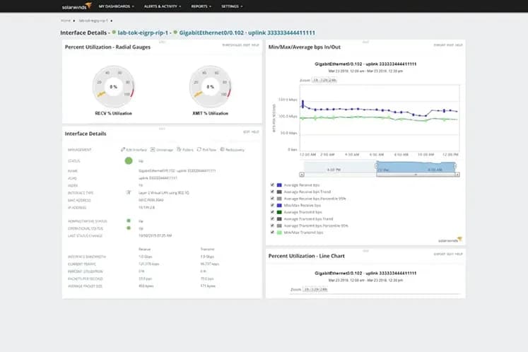 Tela do SolarWinds NPM