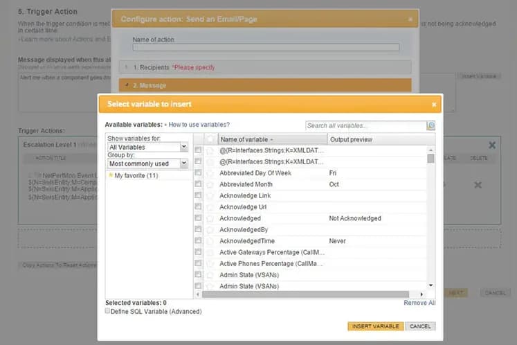 Tela do SolarWinds NPM