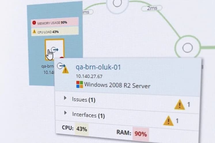 Tela do SolarWinds NPM