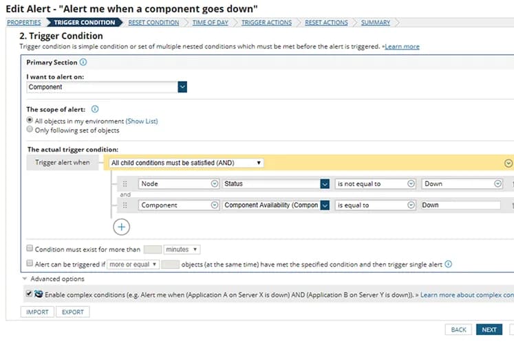 Tela do SolarWinds NPM